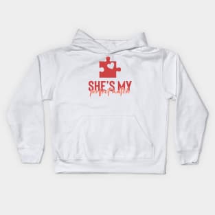 She is My Perfect Match Kids Hoodie